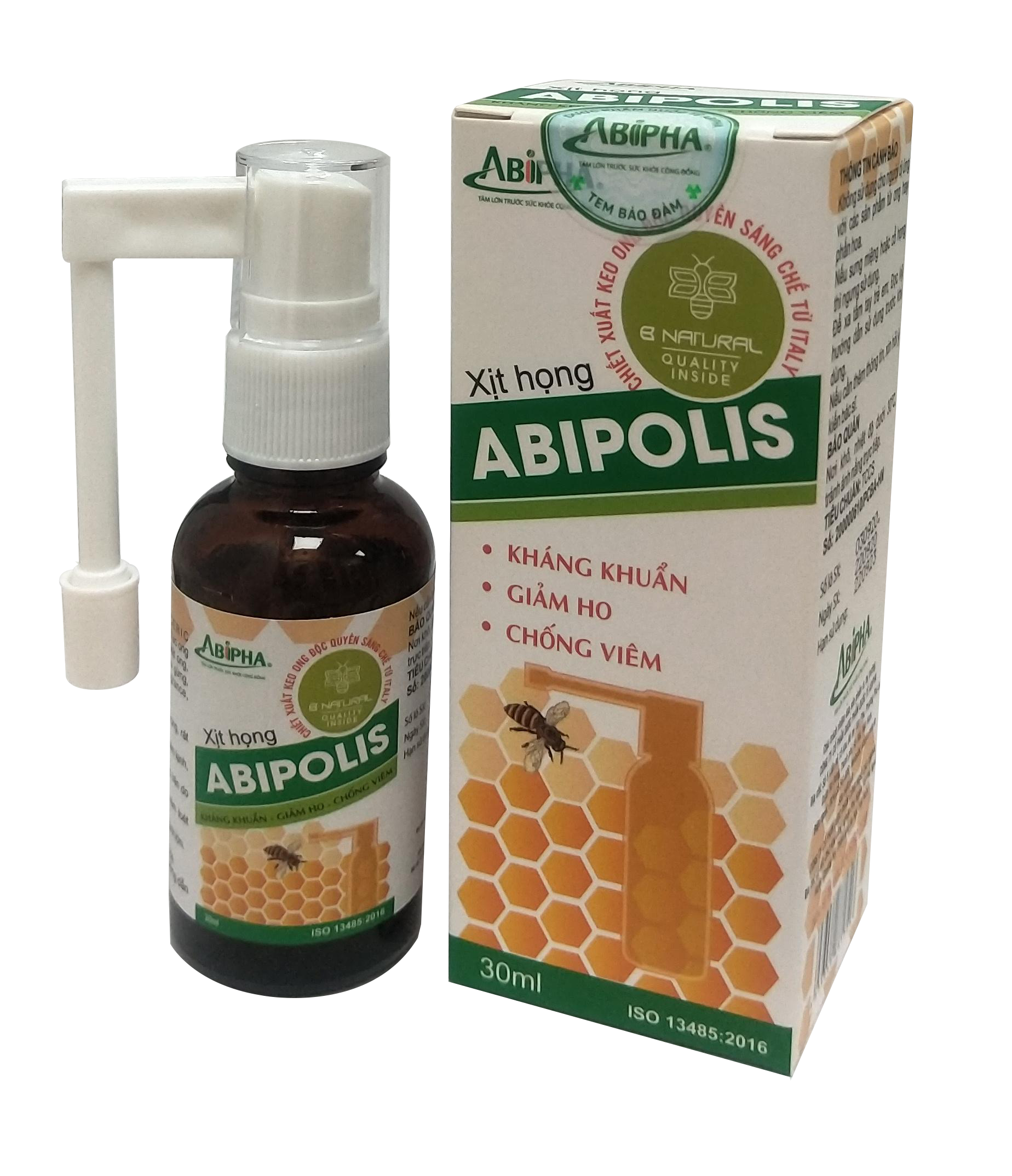 Xịt họng Abipolis - Giảm ho nhanh, đau họng, ngứa rát viêm họng sau 1-3 ngày