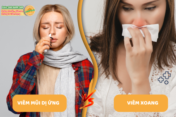 [INFOGRAPHIC] PHÂN BIỆT VIÊM MŨI DỊ ỨNG VỚI VIÊM XOANG