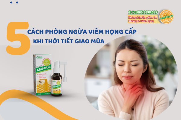 [INFOGRAPHIC] 5 CÁCH PHÒNG NGỪA VIÊM HỌNG CẤP KHI THỜI TIẾT GIAO MÙA